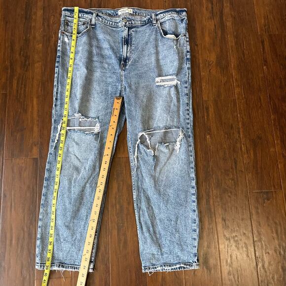 ABERCROMBIE & FITCH The Ankle Straight Jeans Blue Ultra High Rise - Picture 12 of 13